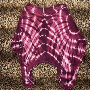 Cute Jessie & J tie dye bat wing top